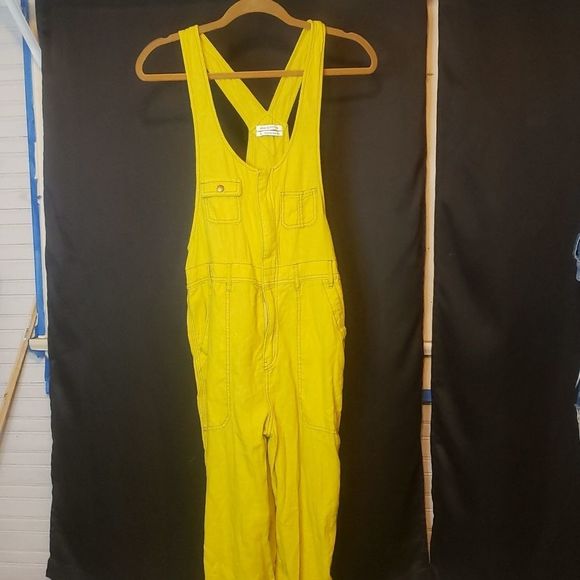 Urban Outfitters Pants - Urban Outfitters Lime green Zip Up Jumpsuit Size Medium
